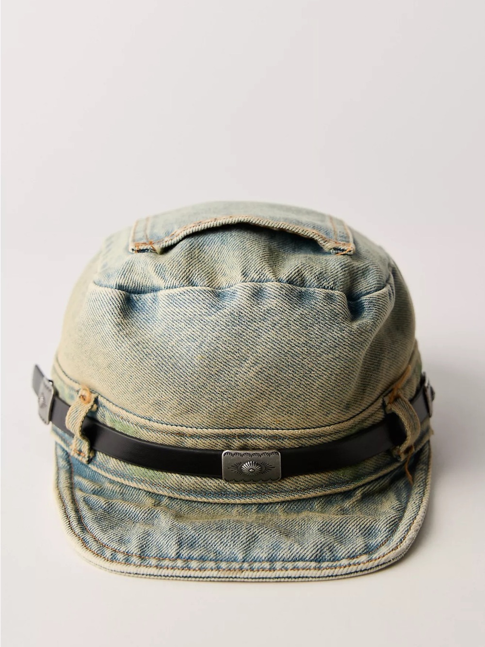 Free People Washed Denim Cadet Hat